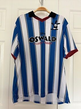 Disney Oswald Blue & White Striped Polo Jersey